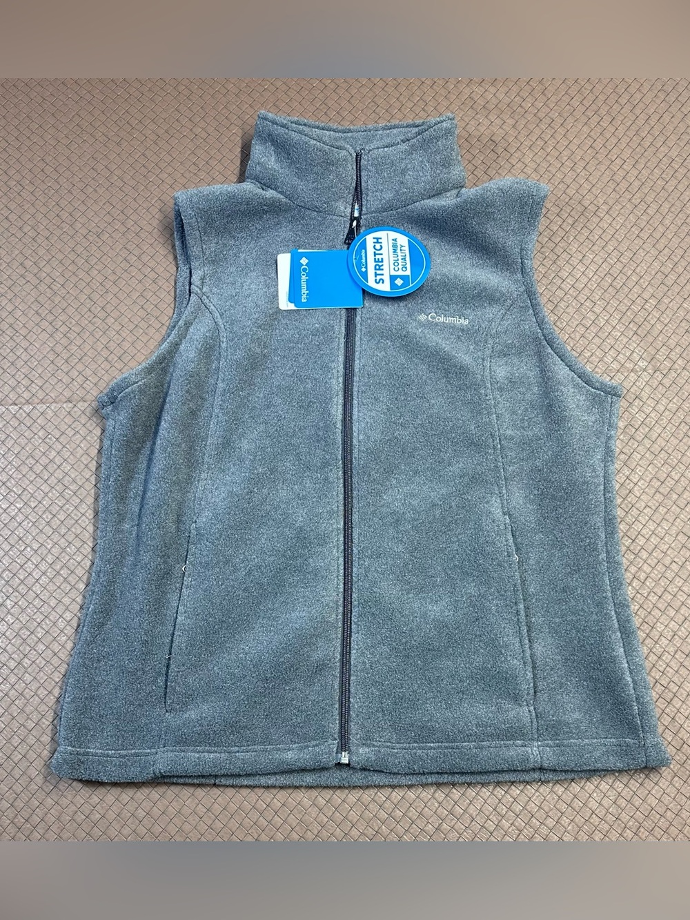 Columbia Women's Benton Springs Fleece Vest Gray NWT Size XL Brand New Tags